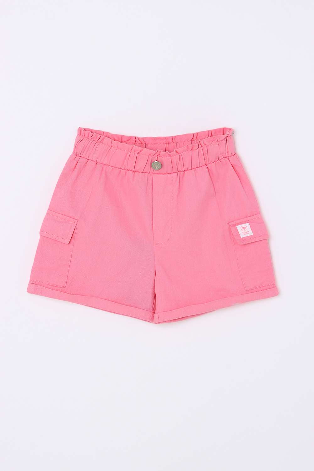 Solid-Blended-Fabric-Regular-Fit-Girls-Shorts