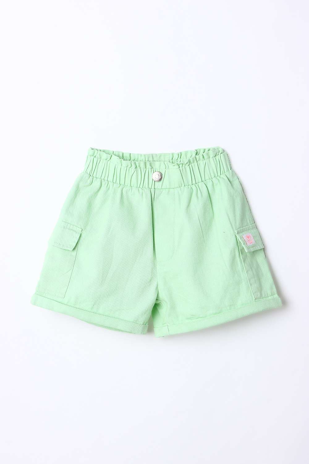 Solid-Blended-Fabric-Regular-Fit-Girls-Shorts