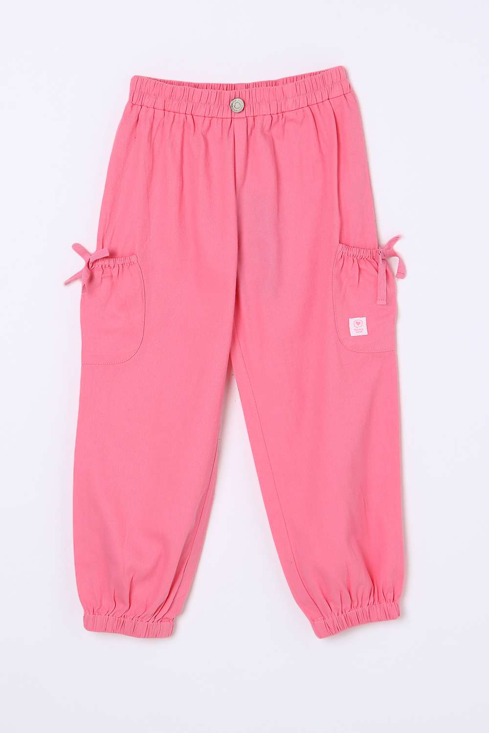 Solid-Blended-Fabric-Regular-Fit-Girls-Pants