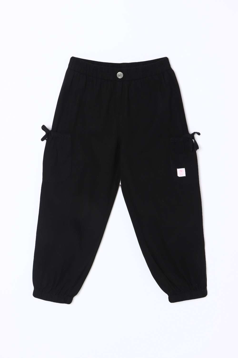 Solid-Blended-Fabric-Regular-Fit-Girls-Pants