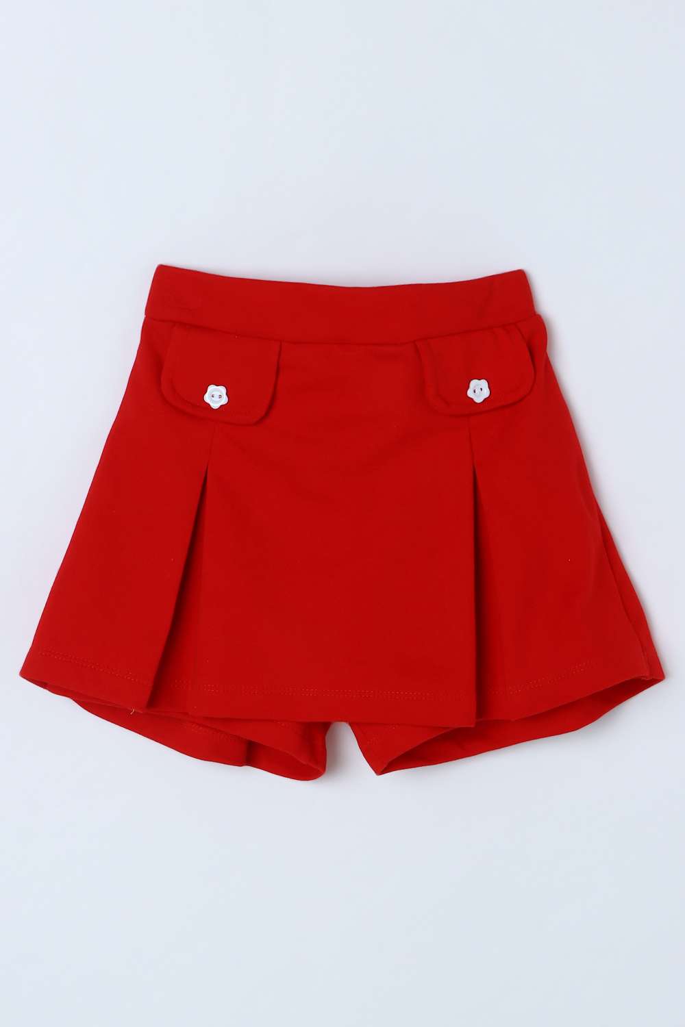 Solid-Blended-Fabric-Regular-Fit-Girls-Shorts