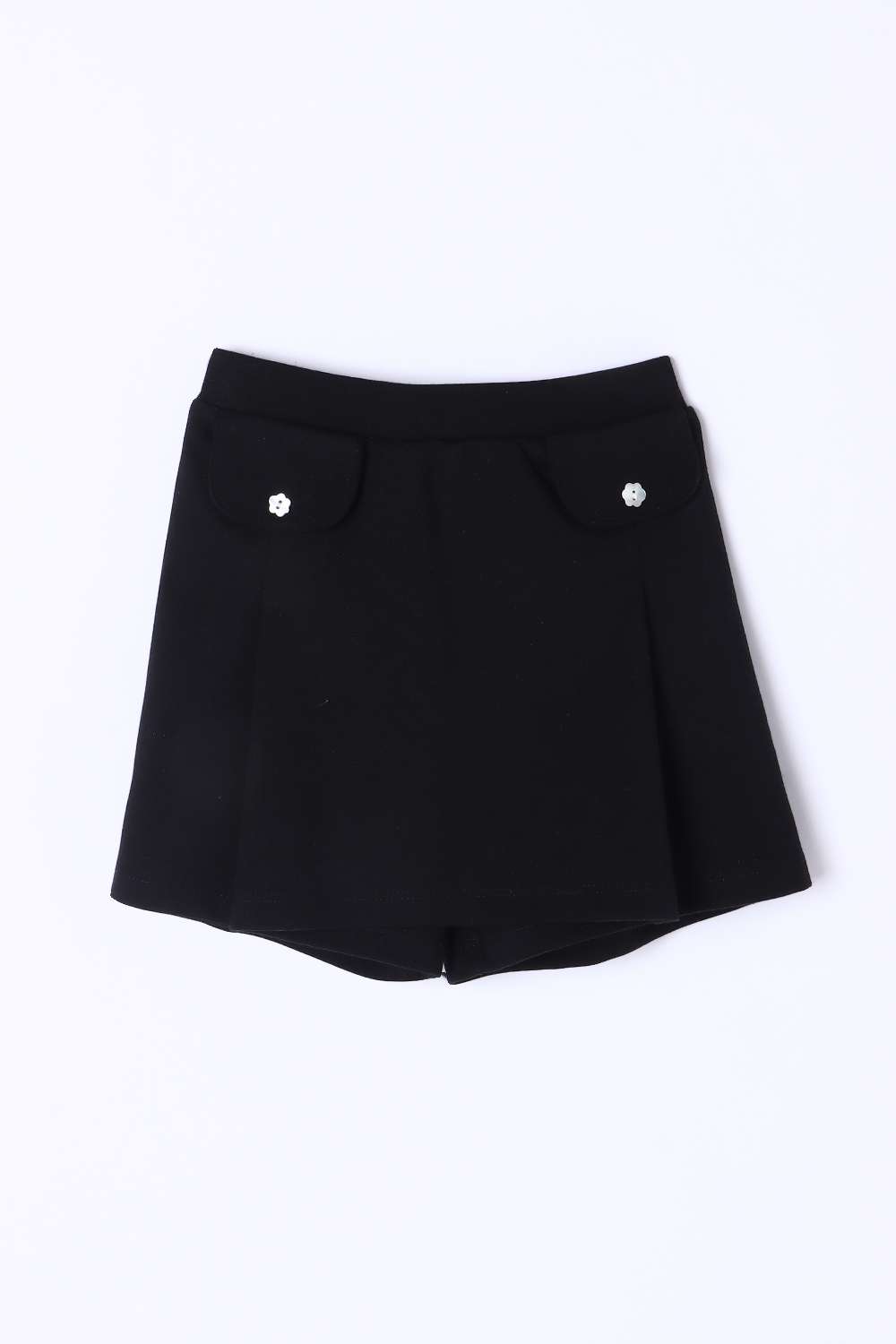 Solid-Blended-Fabric-Regular-Fit-Girls-Shorts