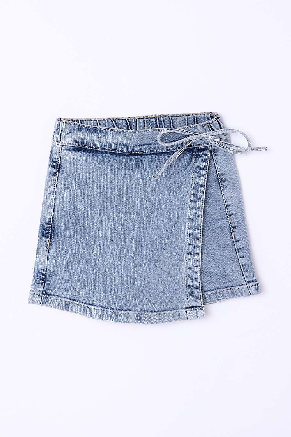 Solid-Blended-Fabric-Regular-Fit-Girls-Shorts