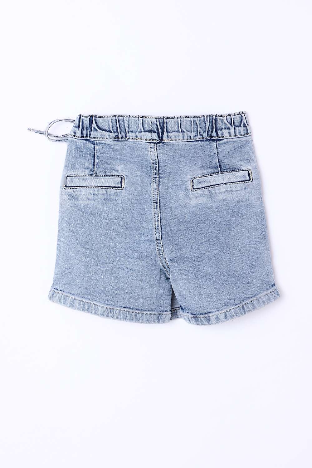 Solid-Blended-Fabric-Regular-Fit-Girls-Shorts