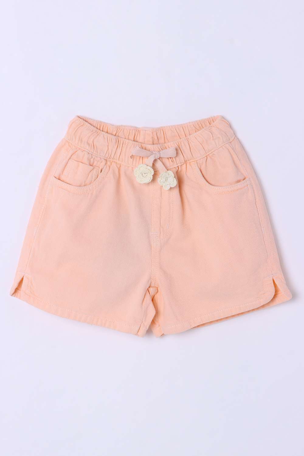 Solid-Blended-Fabric-Regular-Fit-Girls-Shorts