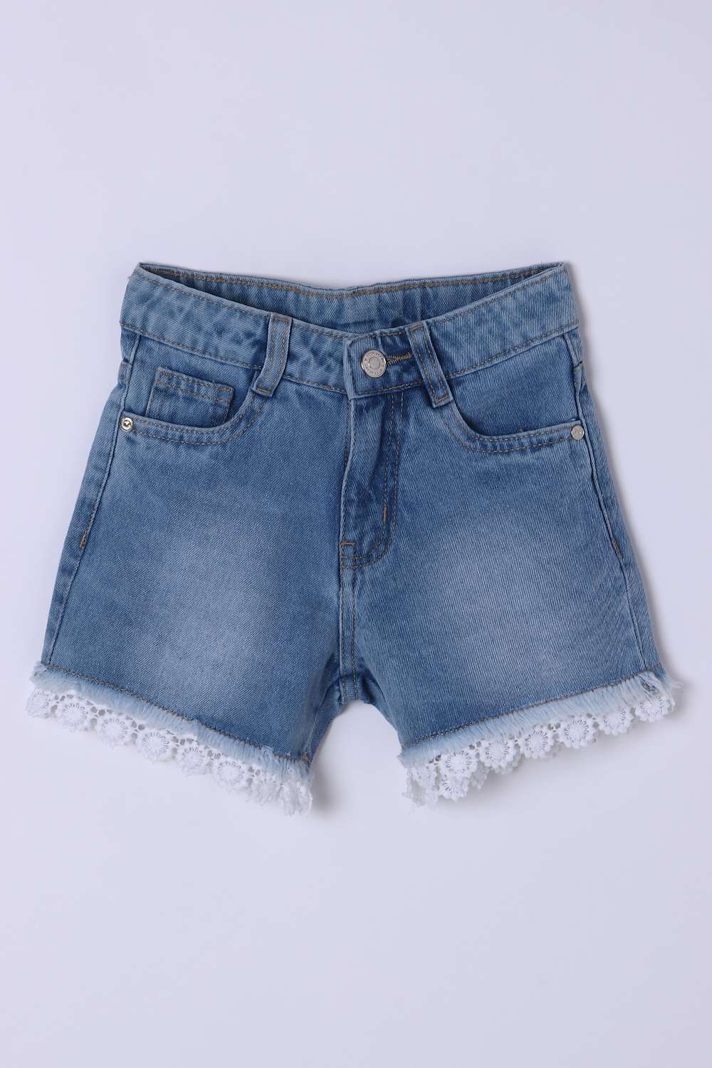 Solid-Blended-Fabric-Regular-Fit-Girls-Shorts