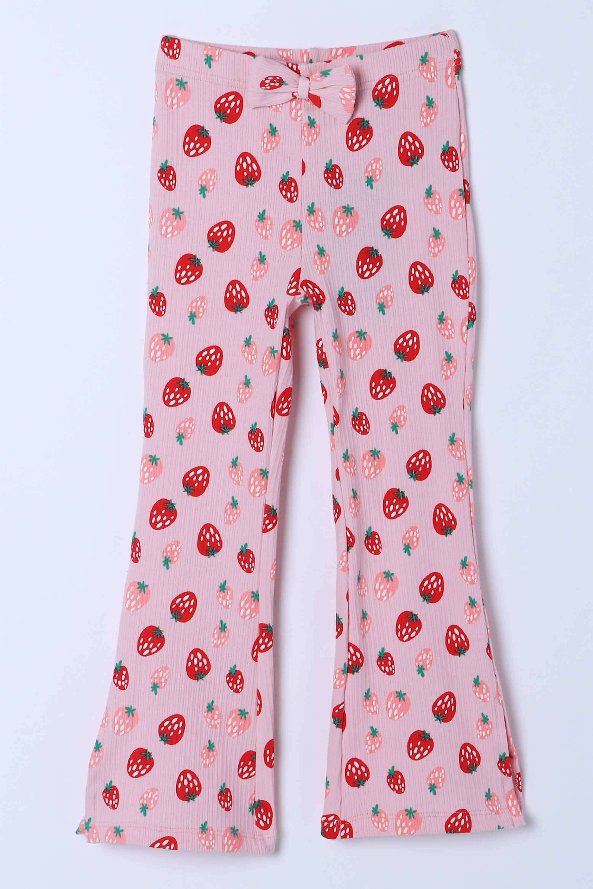 Character-Print-Blended-Fabric-Regular-Fit-Girls-Pants