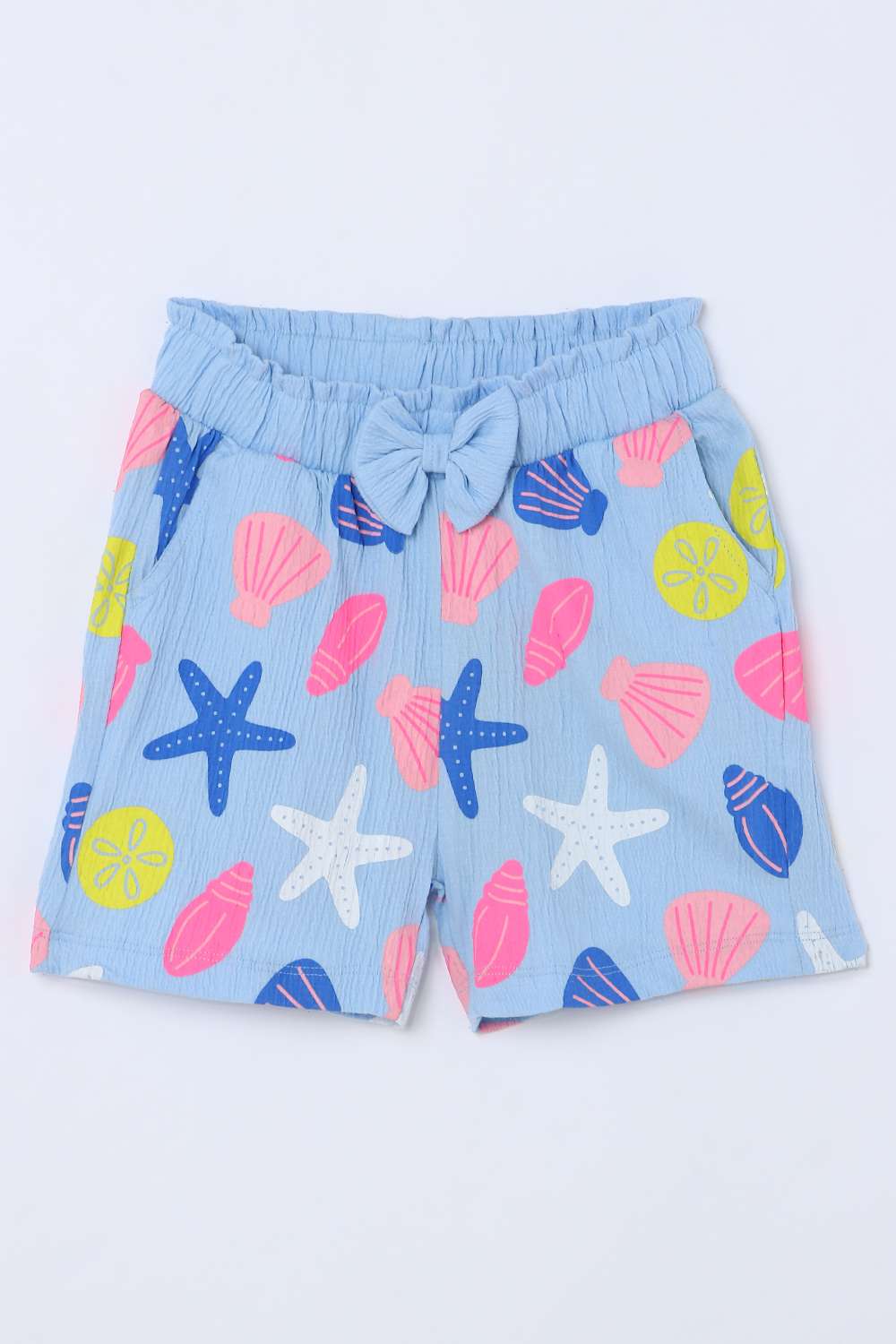 Character-Print-Blended-Fabric-Regular-Fit-Girls-Shorts