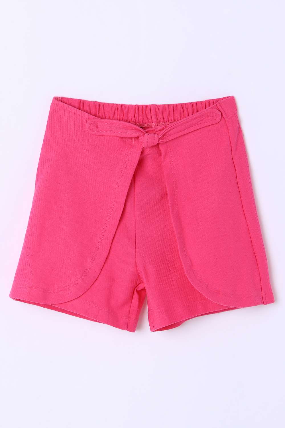 Solid-Blended-Fabric-Regular-Fit-Girls-Shorts