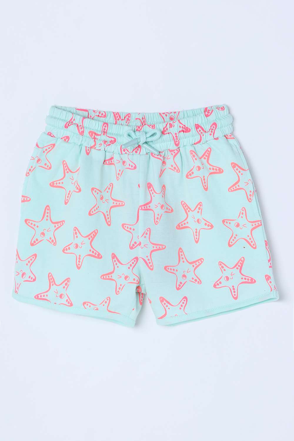 Character-Print-Blended-Fabric-Regular-Fit-Girls-Shorts
