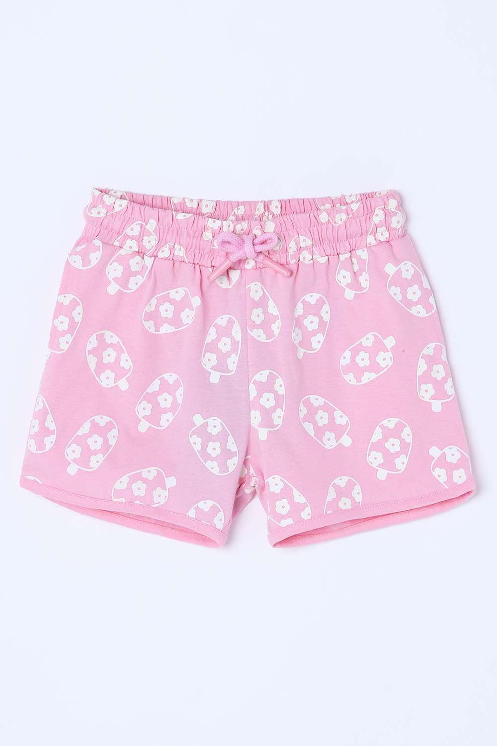 Character-Print-Blended-Fabric-Regular-Fit-Girls-Shorts