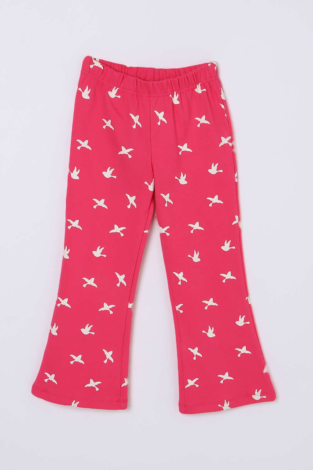 Graphic-Print-Blended-Fabric-Regular-Fit-Girls-Leggings