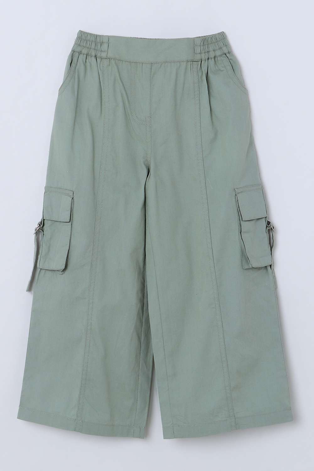 Solid-Blended-Fabric-Regular-Fit-Girls-Pants