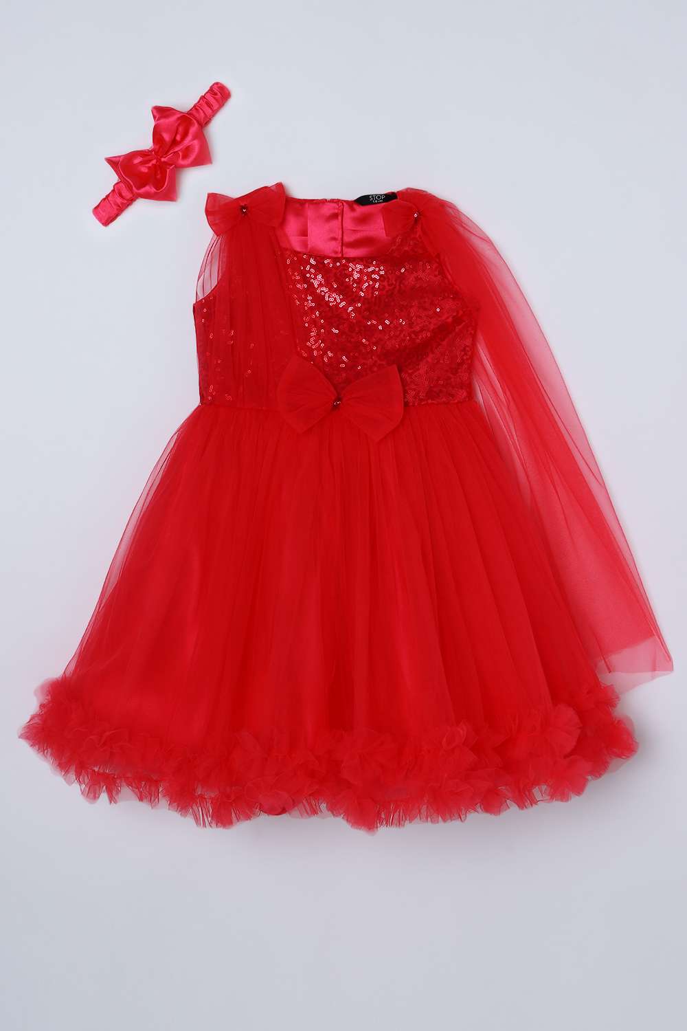 Solid-Blended-Fabric-Round-Neck-Girls-Casual-Wear-Dress