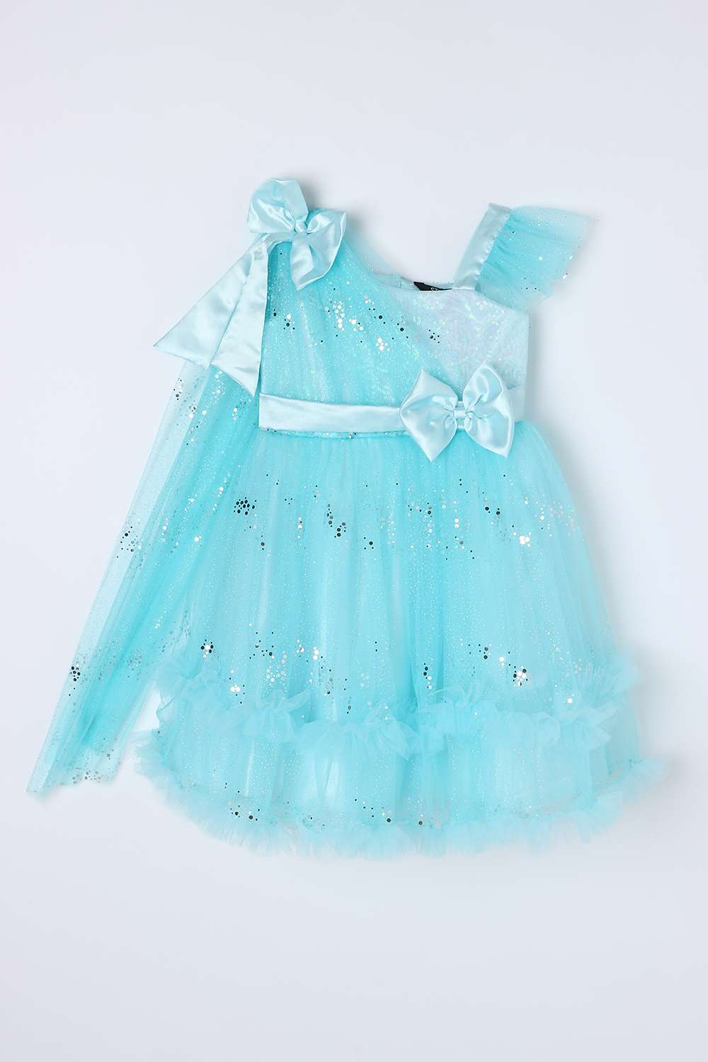Sequinned-Blended-Fabric-Asymmetric-Girls-Party-Wear-Dress