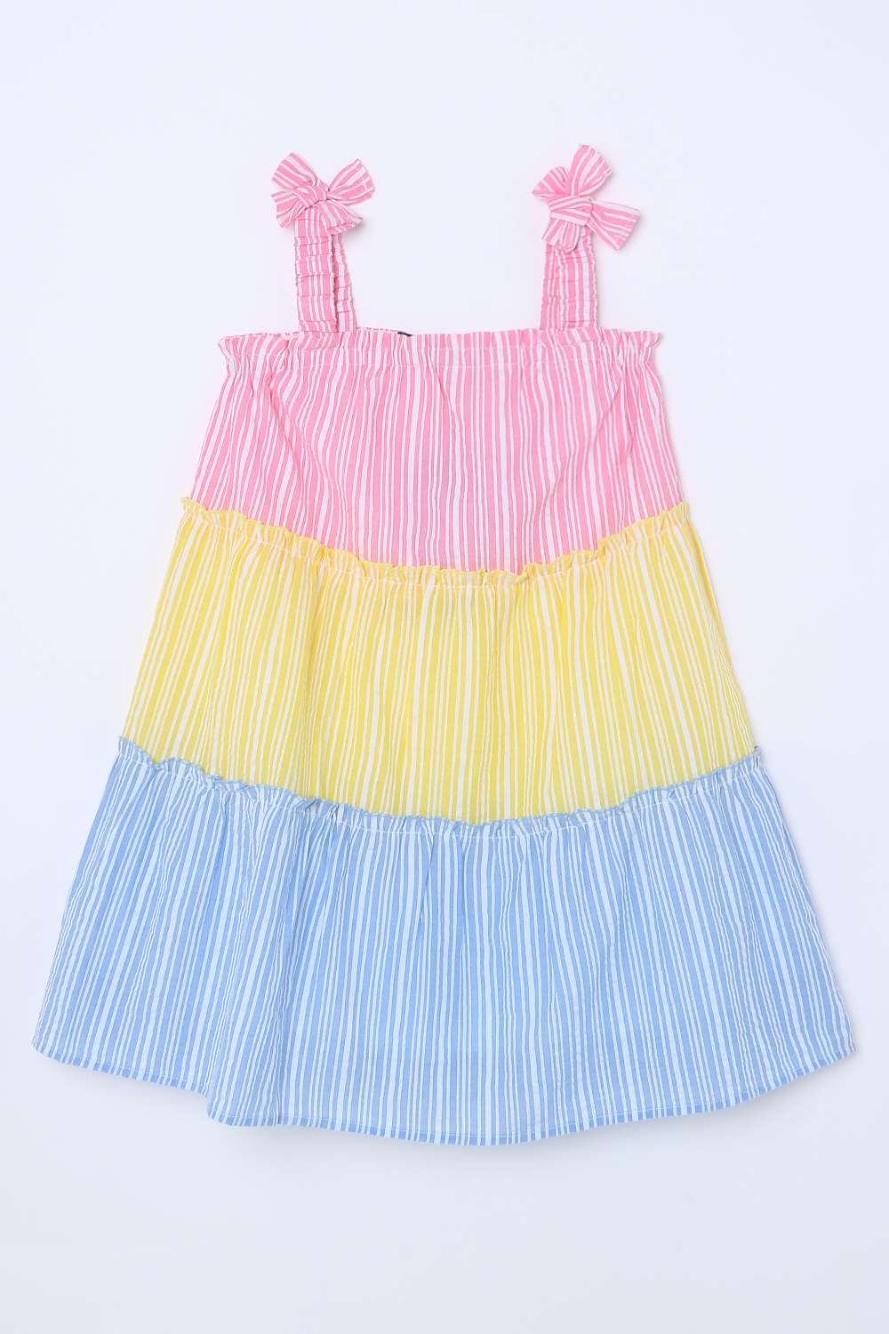 Solid-Cotton-Square-Neck-Girls-Casual-Wear-Dress