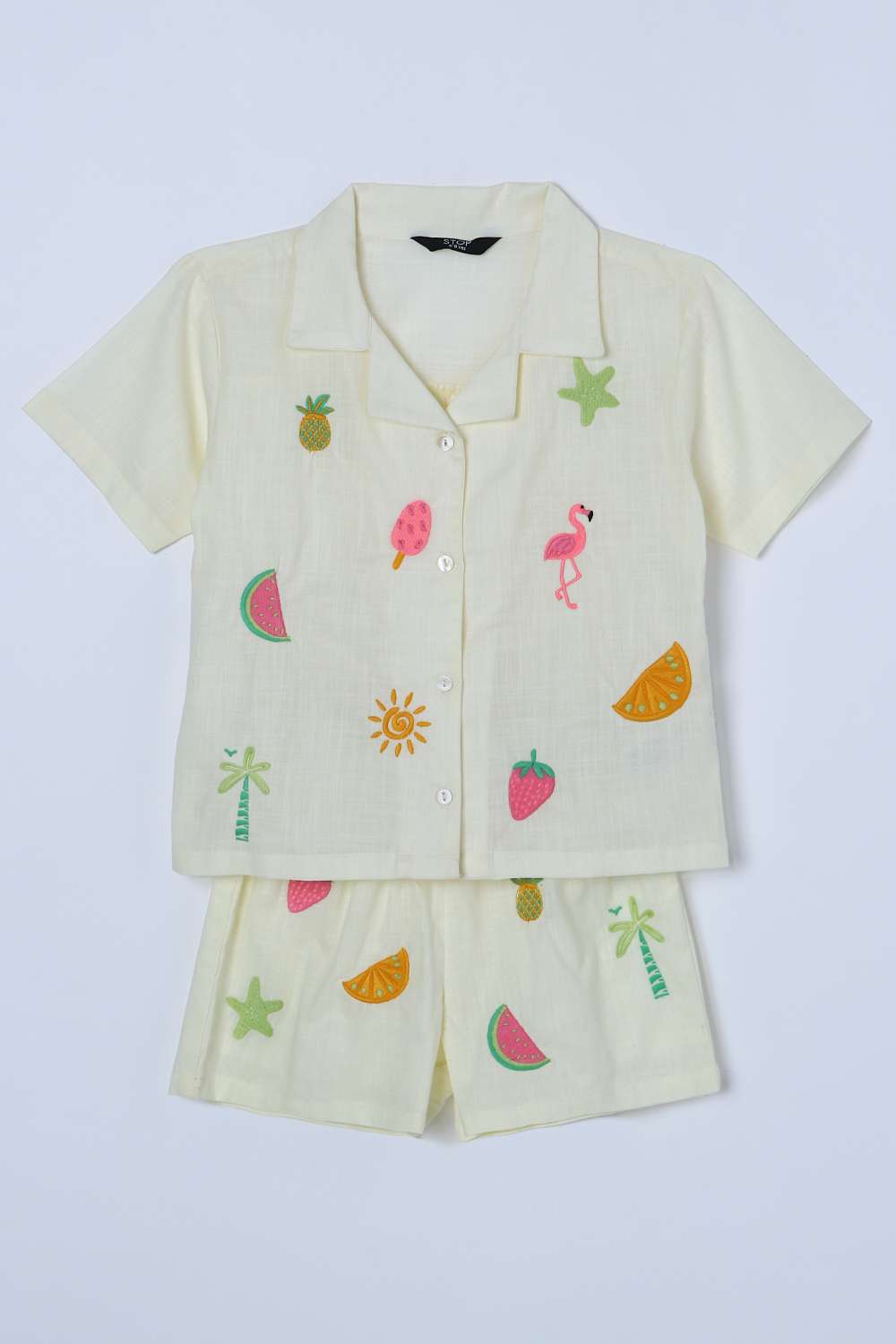 Embroidered-Blended-Fabric-Collared-Girls-Casual-Wear-Clothing-Set