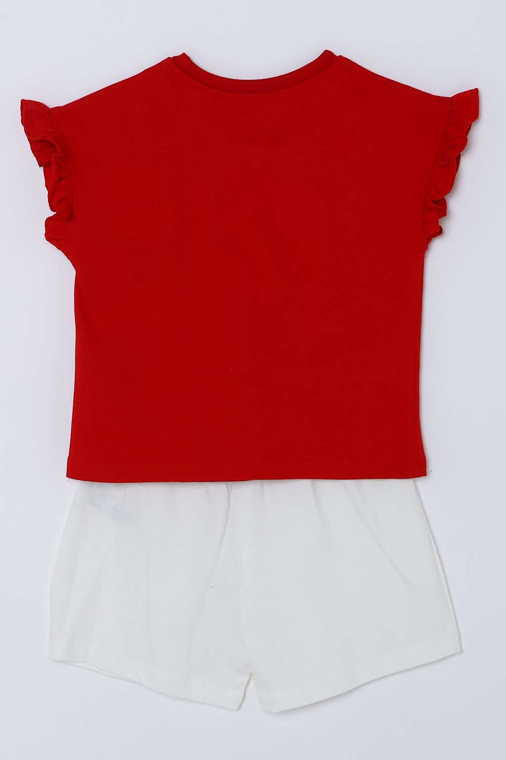 Graphic-Print-Blended-Fabric-Round-Neck-Girls-Casual-Wear-Clothing-Set