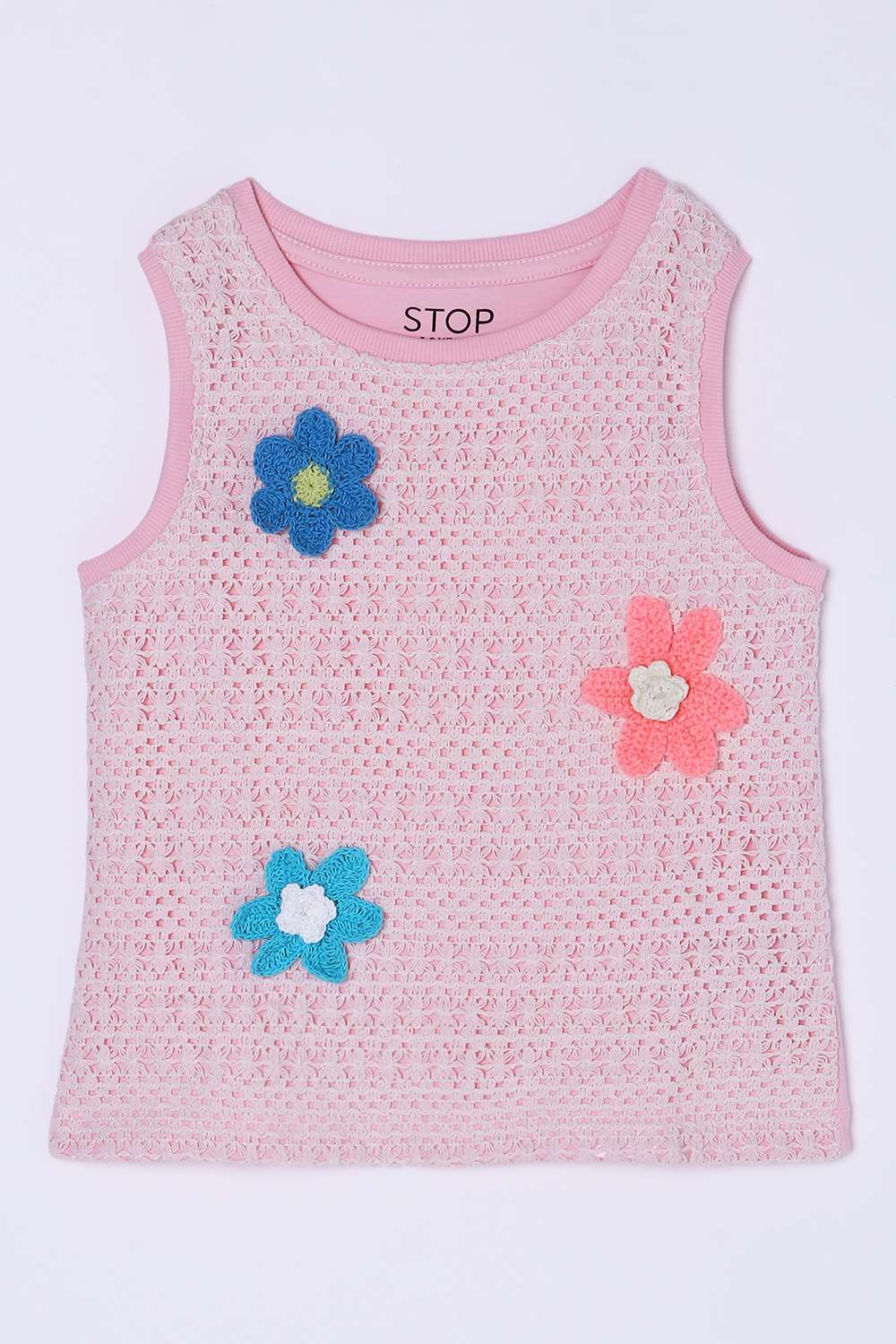 Solid-Cotton-Round-Neck-Girls-Top