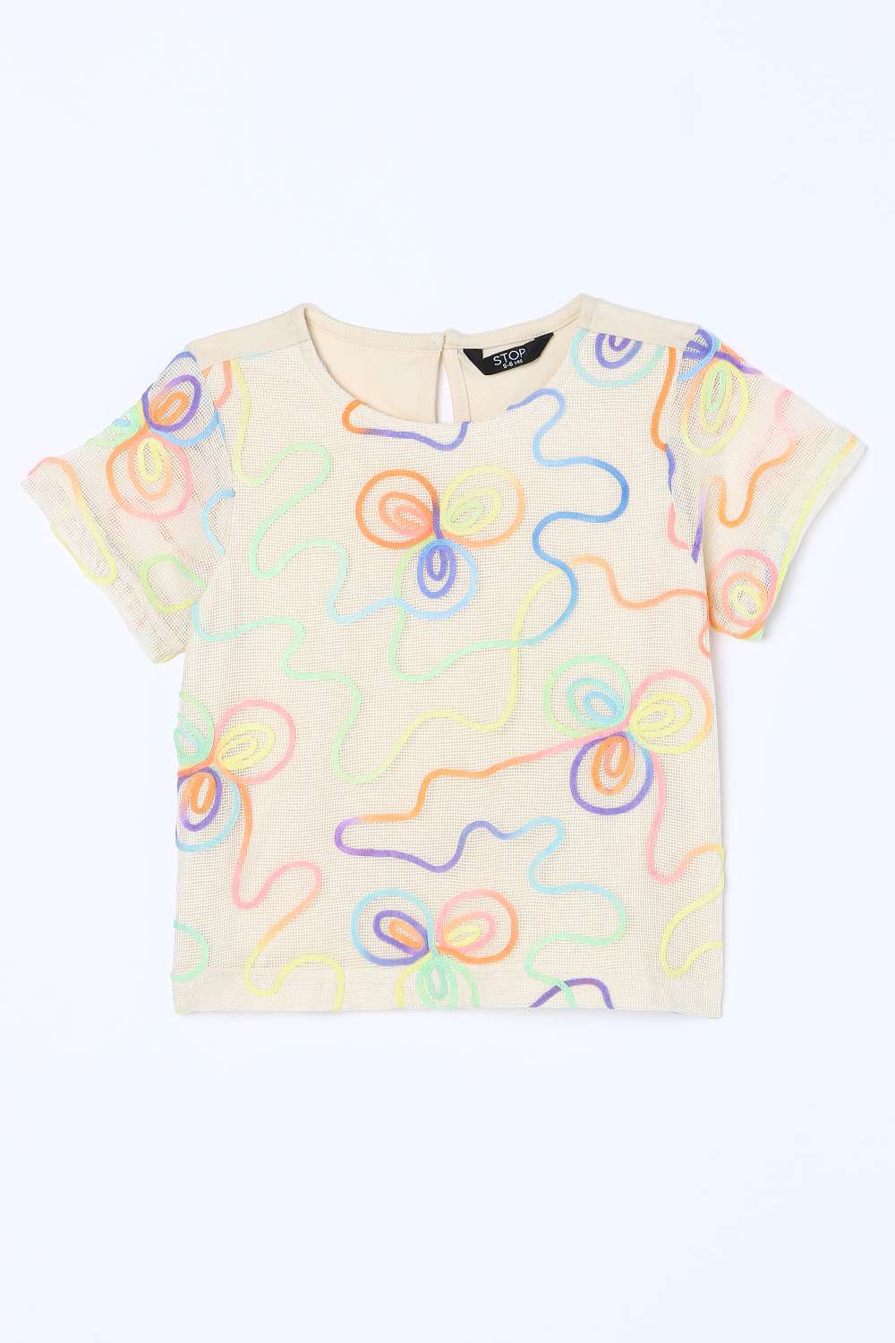 Embroidered-Cotton-Round-Neck-Girls-Top