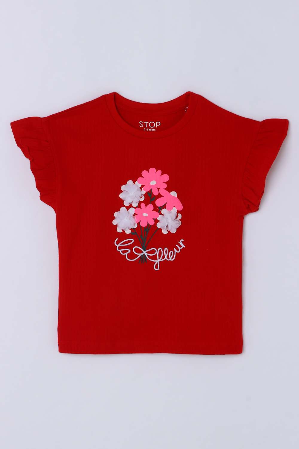 Graphic-Print-Cotton-Round-Neck-Girls-T-Shirt