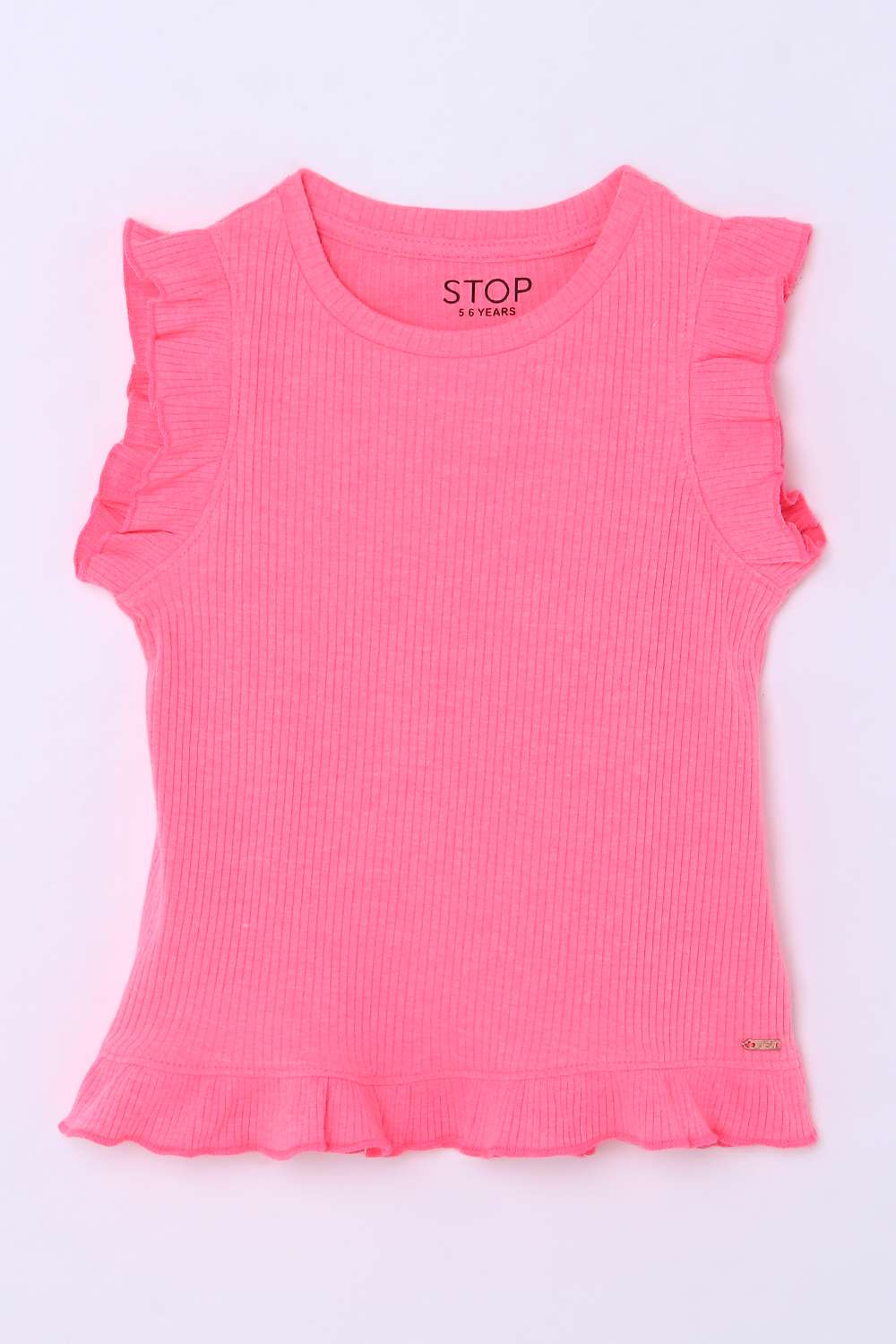 Solid-Cotton-Round-Neck-Girls-Top