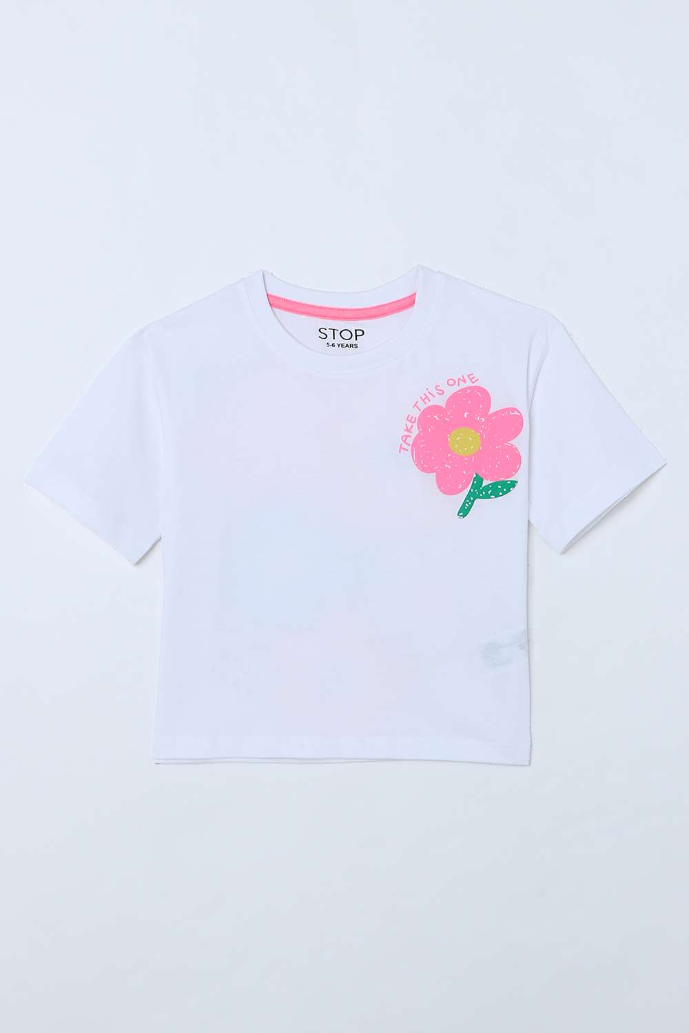 Graphic-Print-Cotton-Round-Neck-Girls-T-Shirt