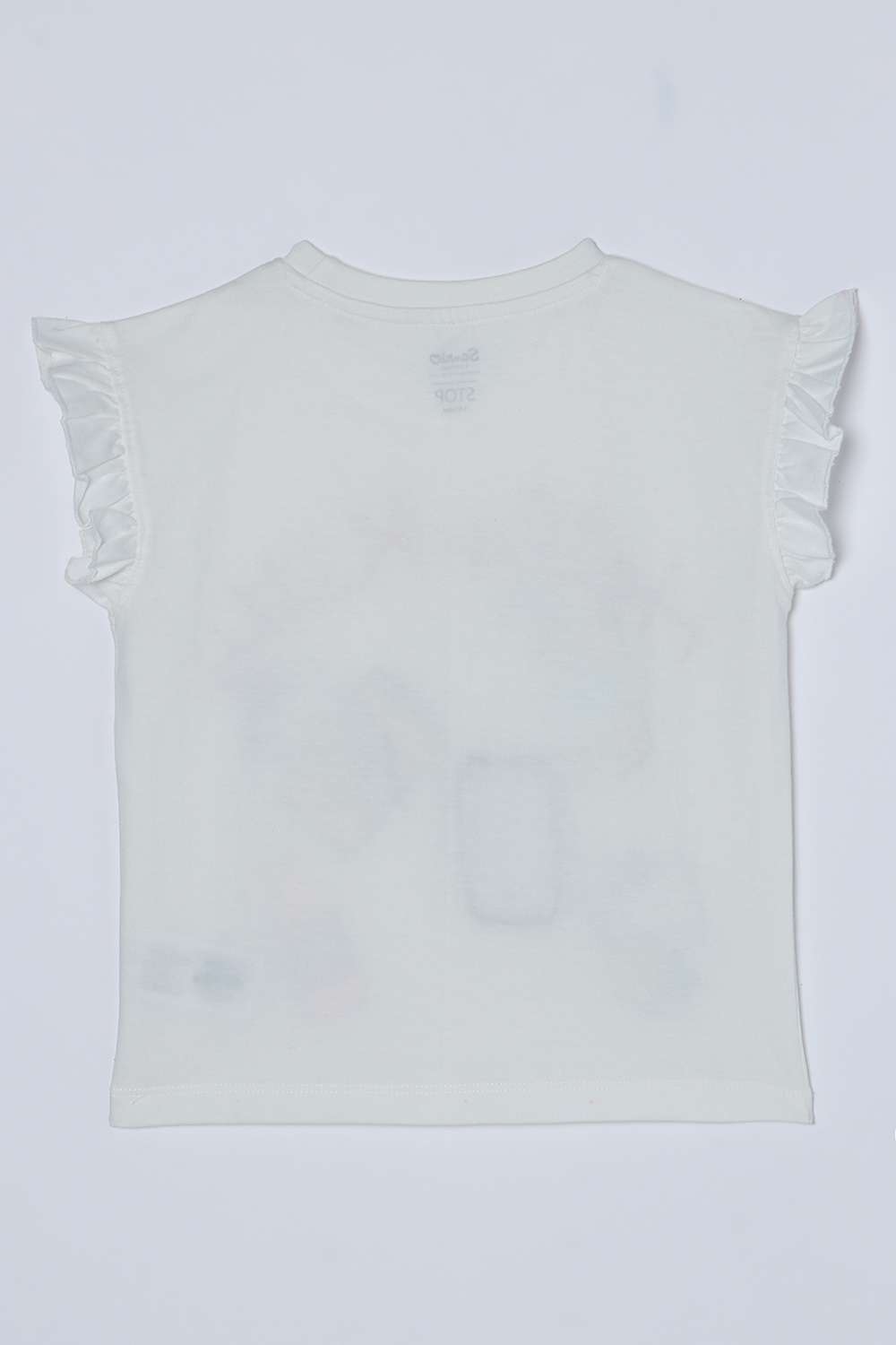 Graphic-Print-Blended-Fabric-Round-Neck-Girls-Top