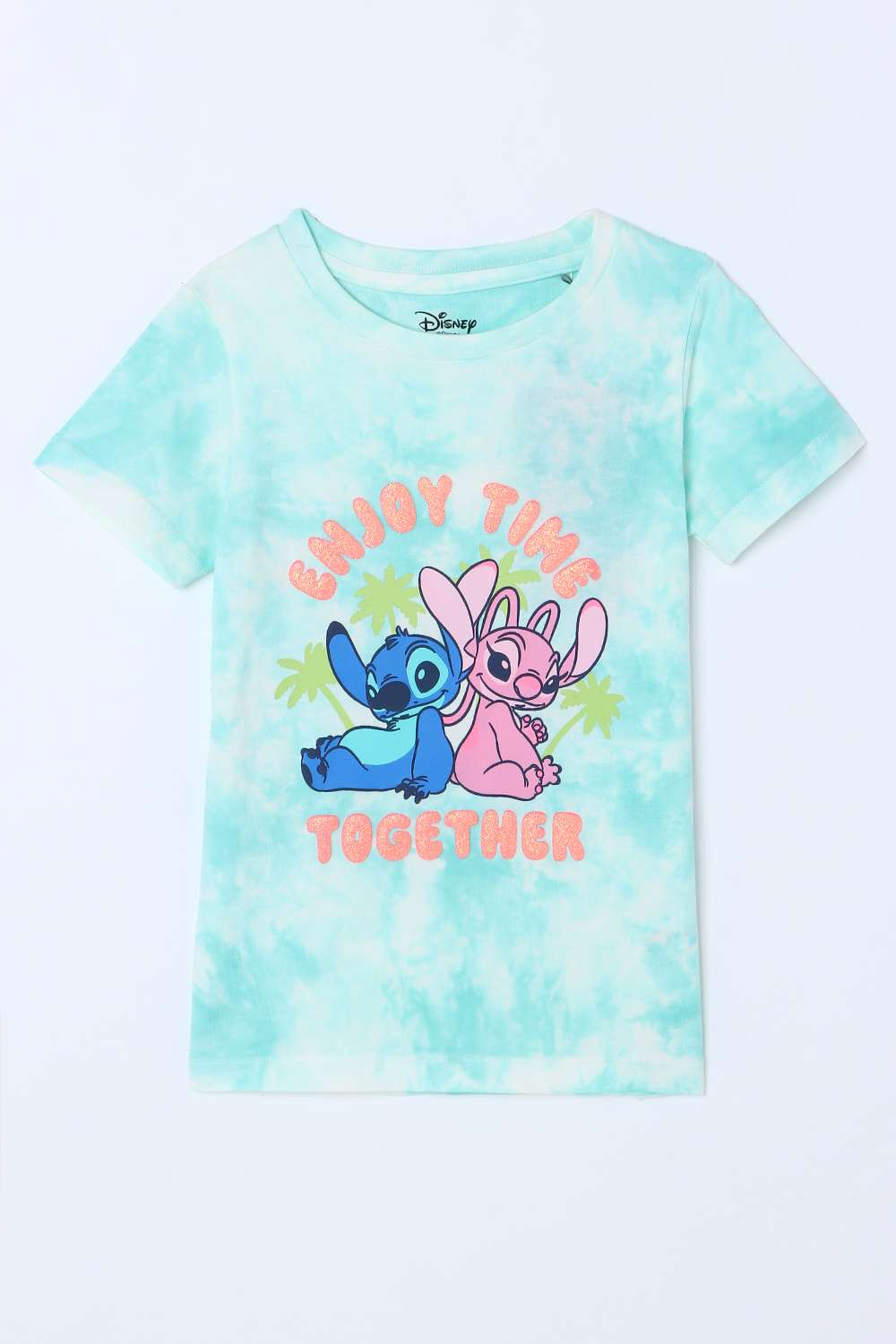 Character-Print-Blended-Fabric-Round-Neck-Girls-T-Shirt