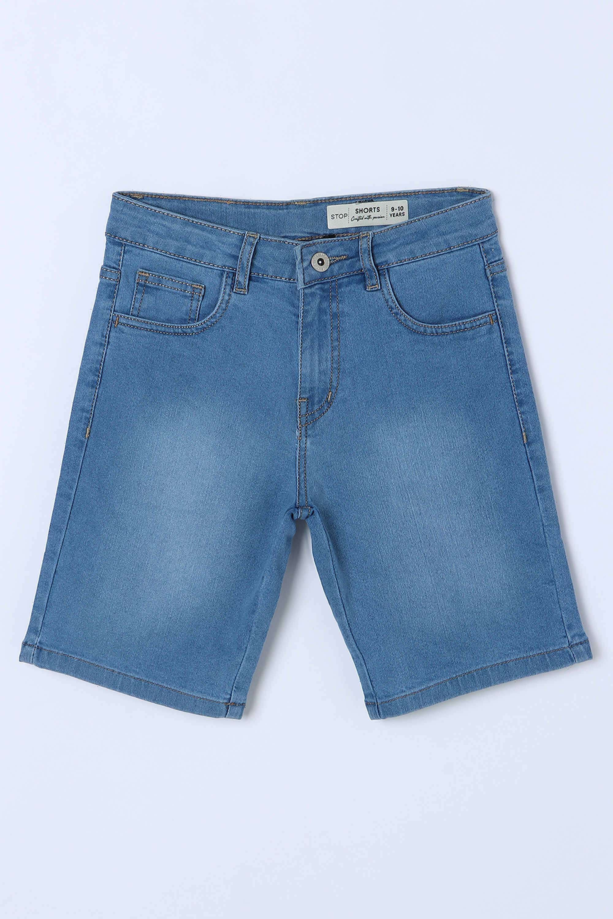 Solid-Blended-Fabric-Regular-Fit-Boys-Shorts