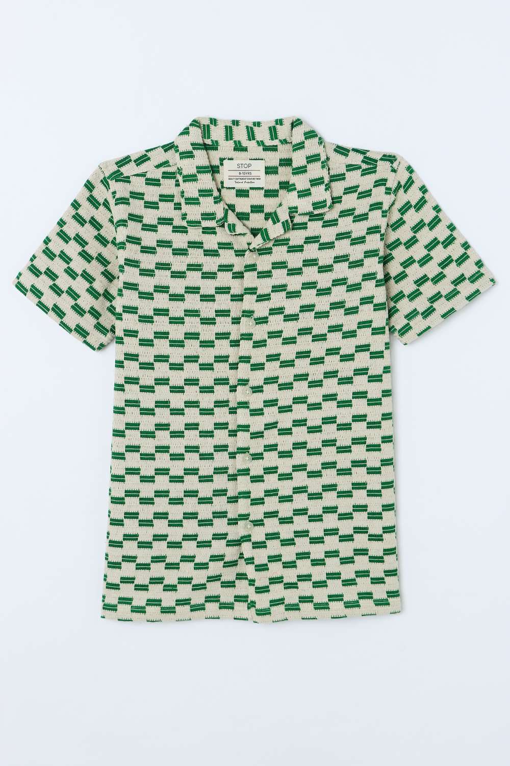 Solid-Blended-Fabric-Collared-Boys-Shirt