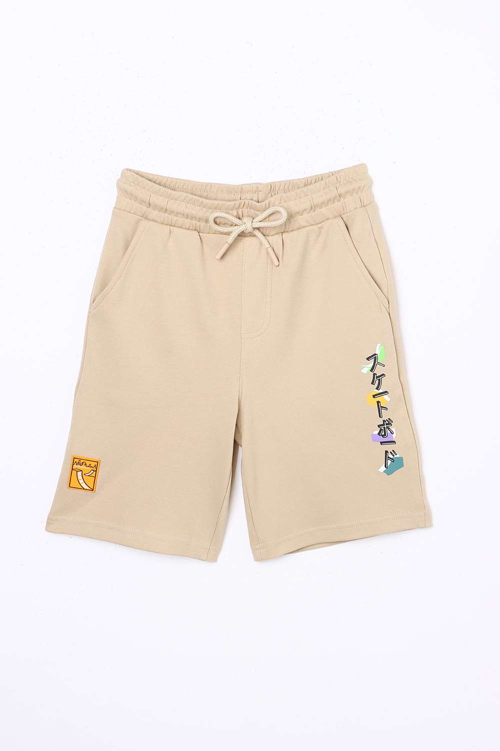 Graphic-Print-Blended-Fabric-Regular-Fit-Boys-Shorts