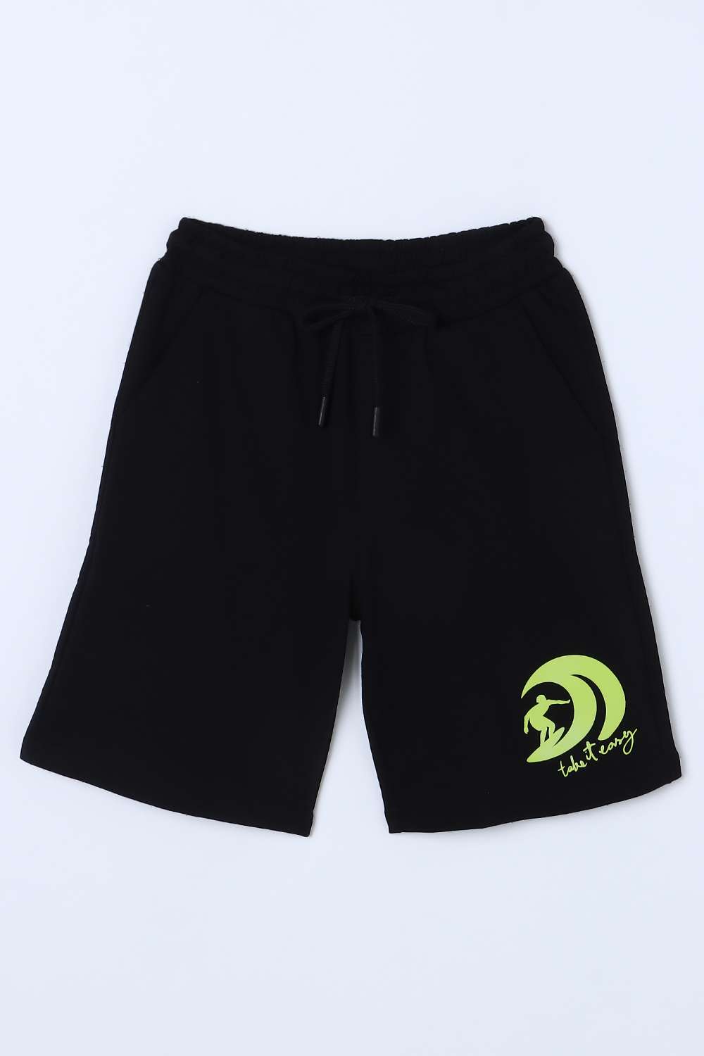 Graphic-Print-Blended-Fabric-Regular-Fit-Boys-Shorts