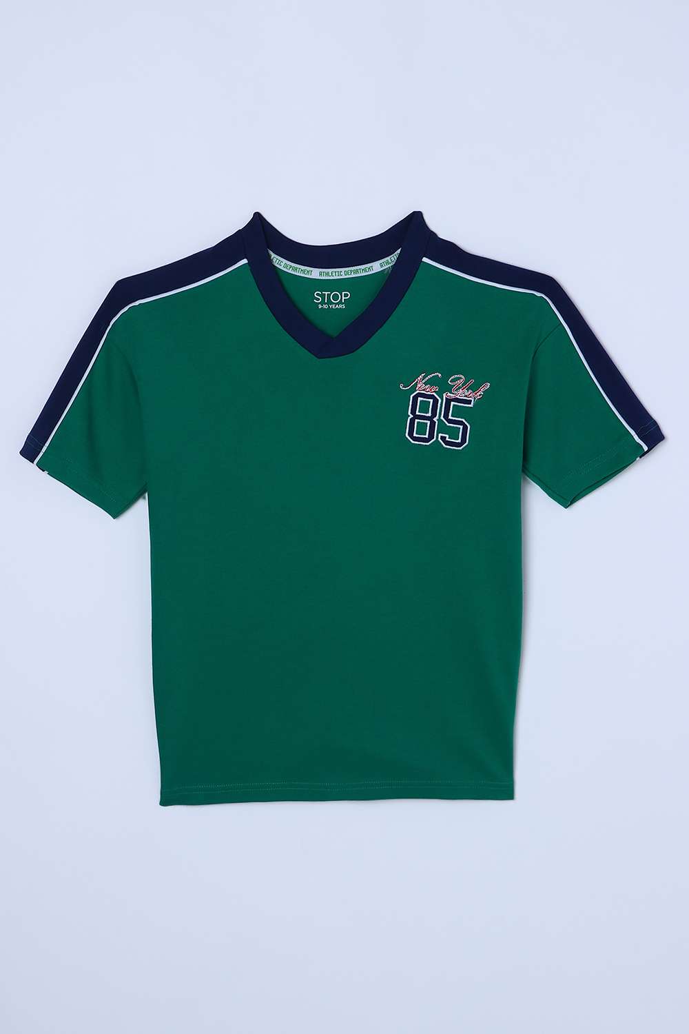 Graphic-Print-Cotton-V-Neck-Boys-T-Shirt
