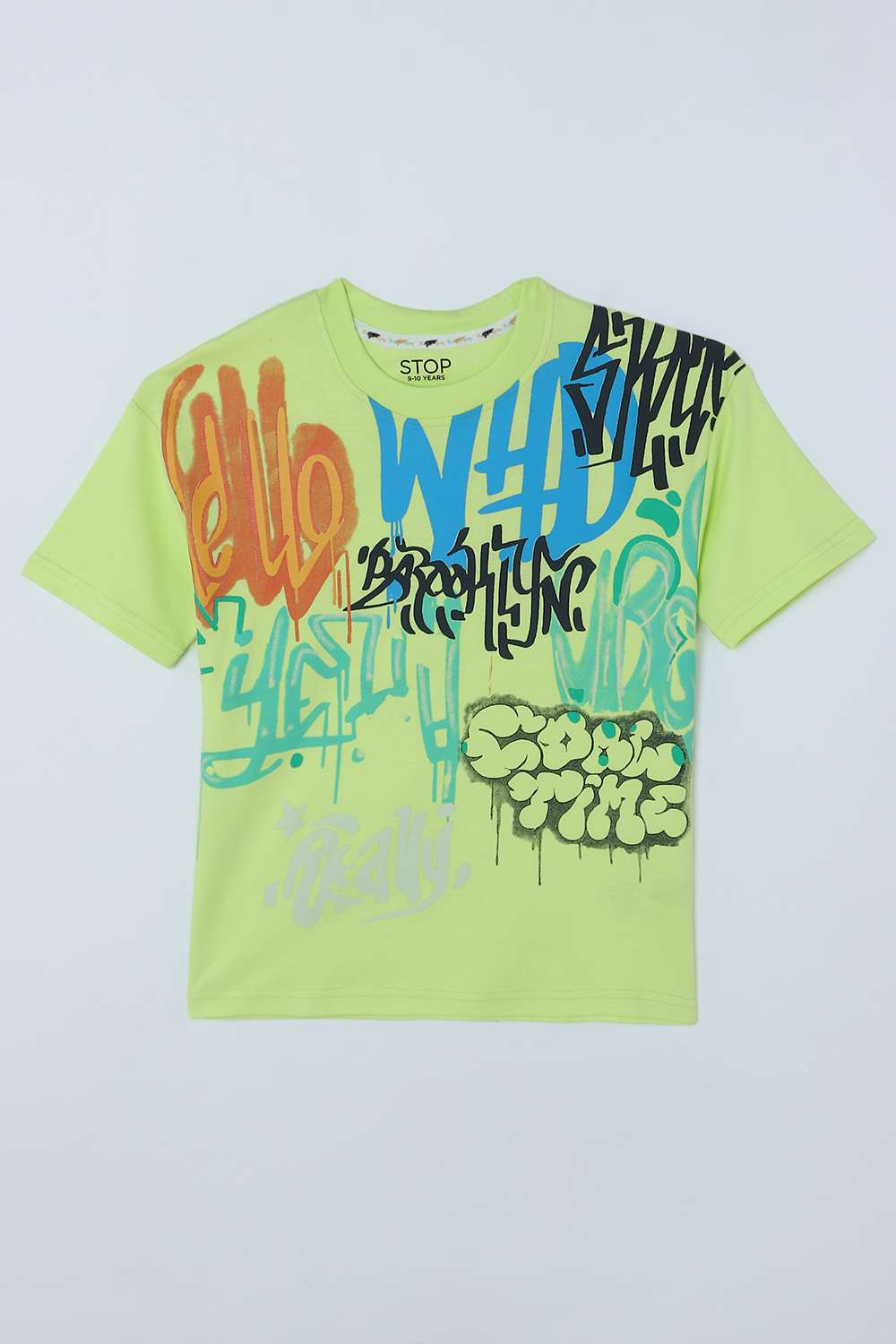 Graphic-Print-Cotton-Round-Neck-Boys-T-Shirt