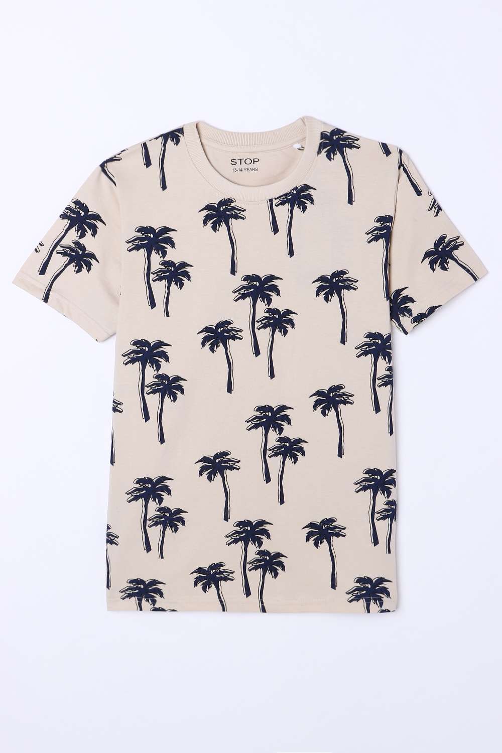 Printed-Cotton-Round-Neck-Boys-T-Shirt