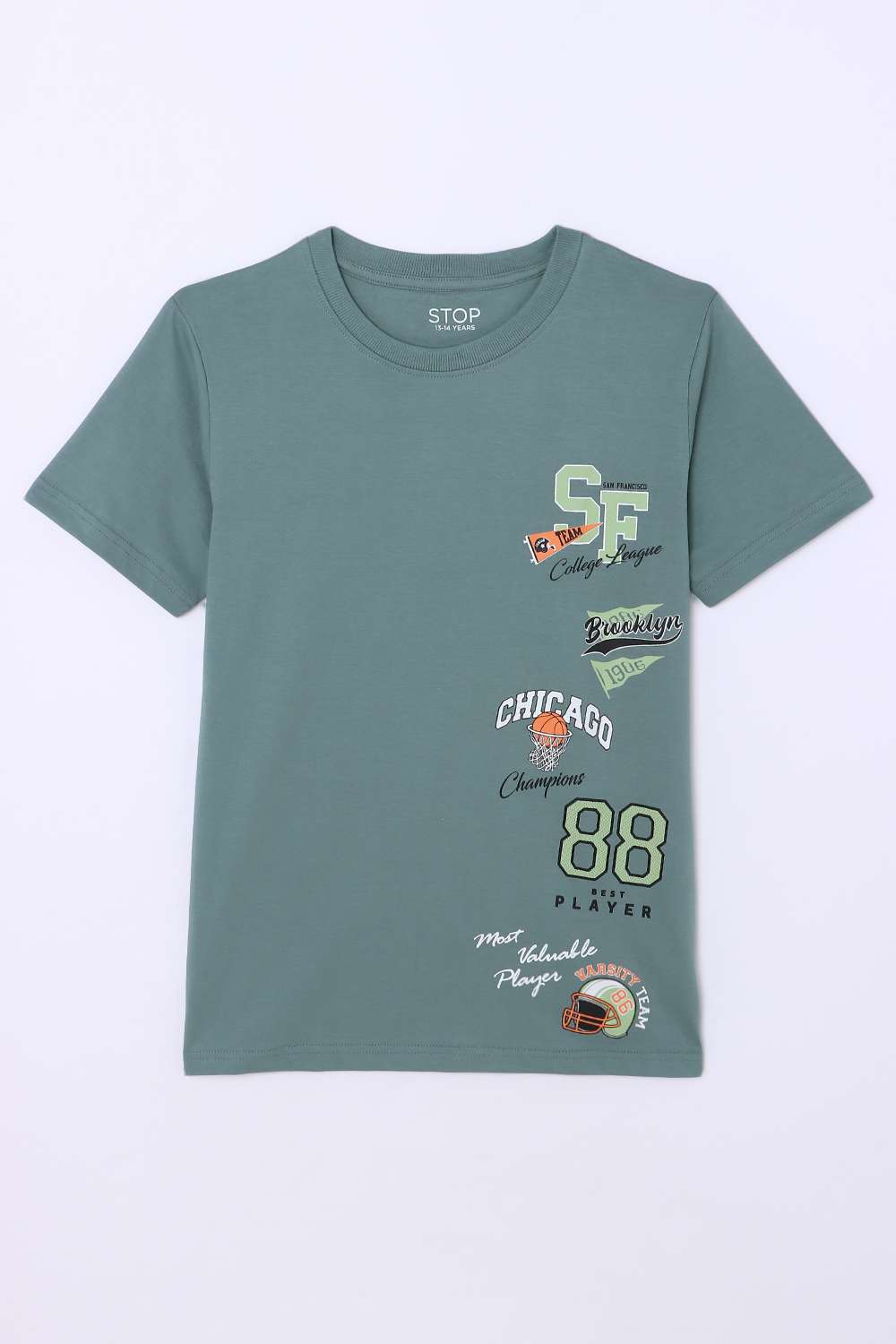 Graphic-Print-Jersey-Round-Neck-Boys-T-Shirt