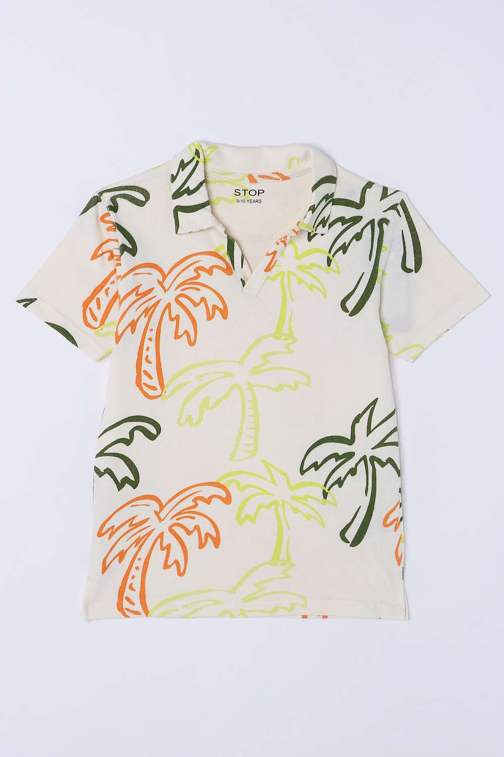 Textured-Cotton-Polo-Boys-T-Shirt