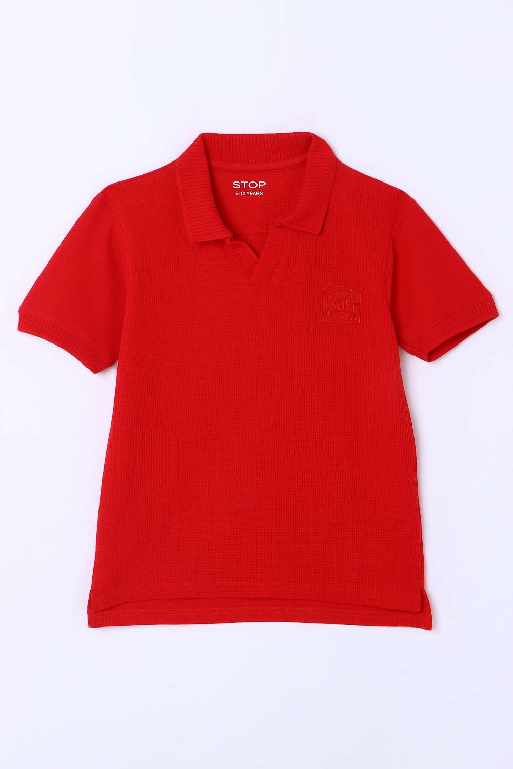 Solid-Cotton-Collared-Boys-T-Shirt