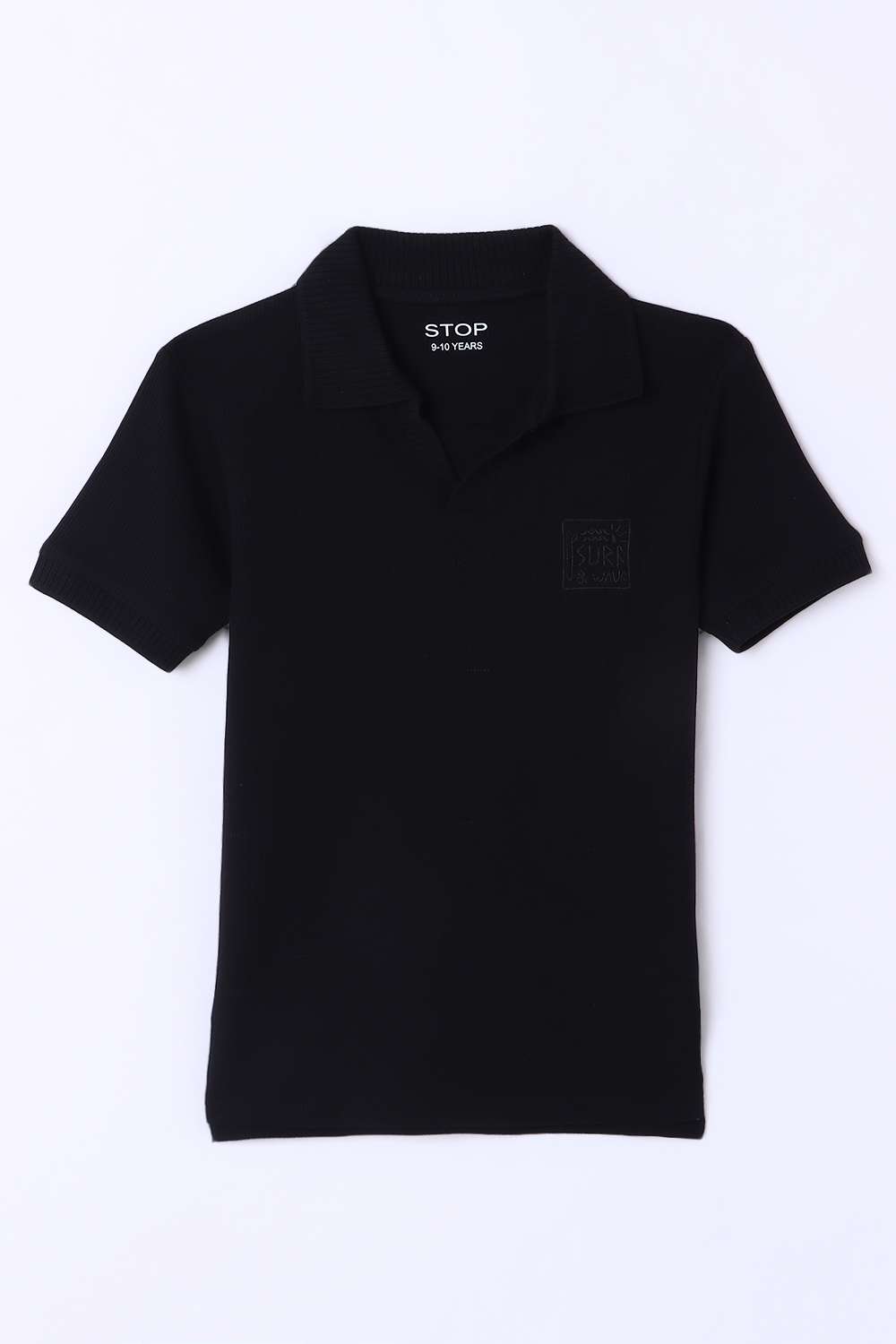 Solid-Cotton-Collared-Boys-T-Shirt
