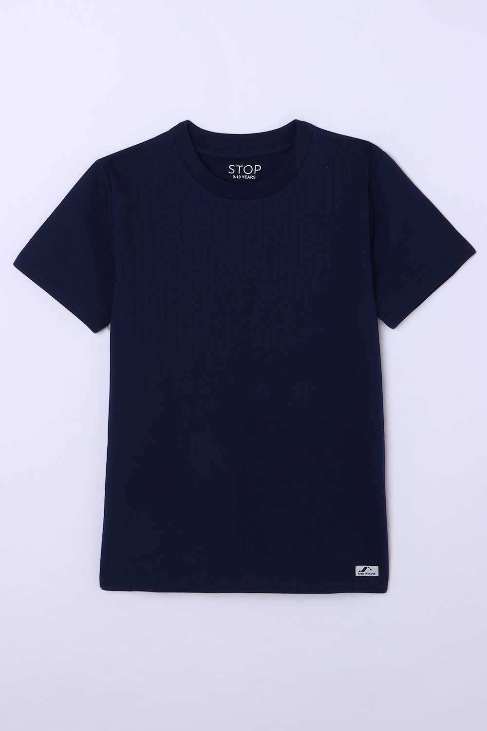 Solid-Blended-Fabric-Round-Neck-Boys-T-Shirt