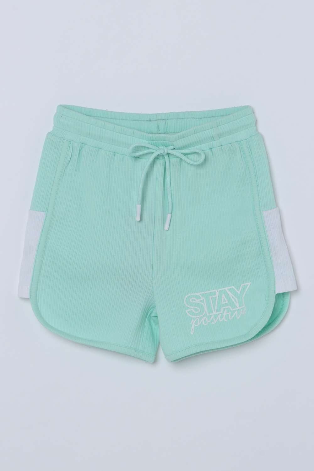 Typographic-Blended-Fabric-Regular-Fit-Girls-Shorts