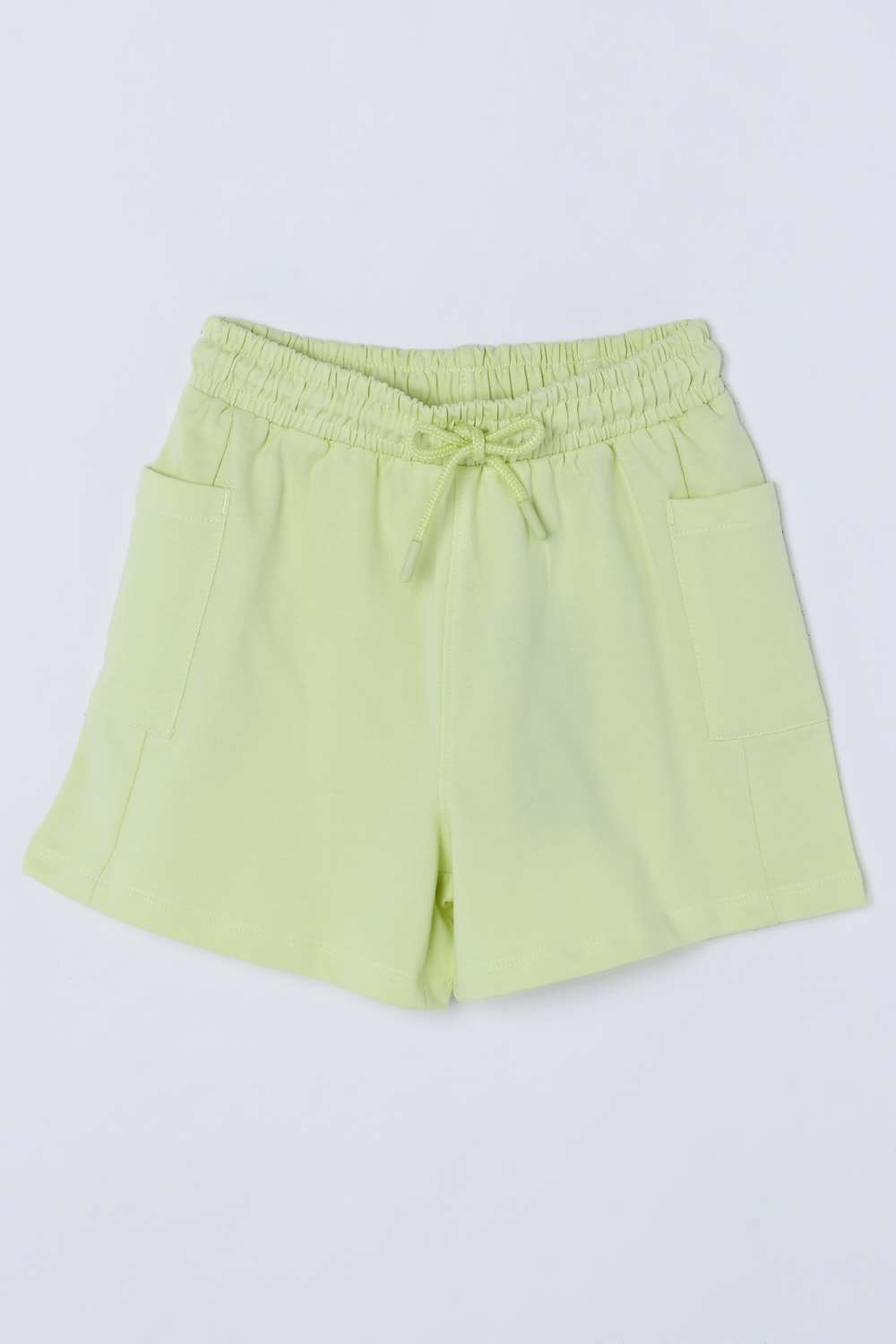 Solid-Blended-Fabric-Regular-Fit-Girls-Shorts