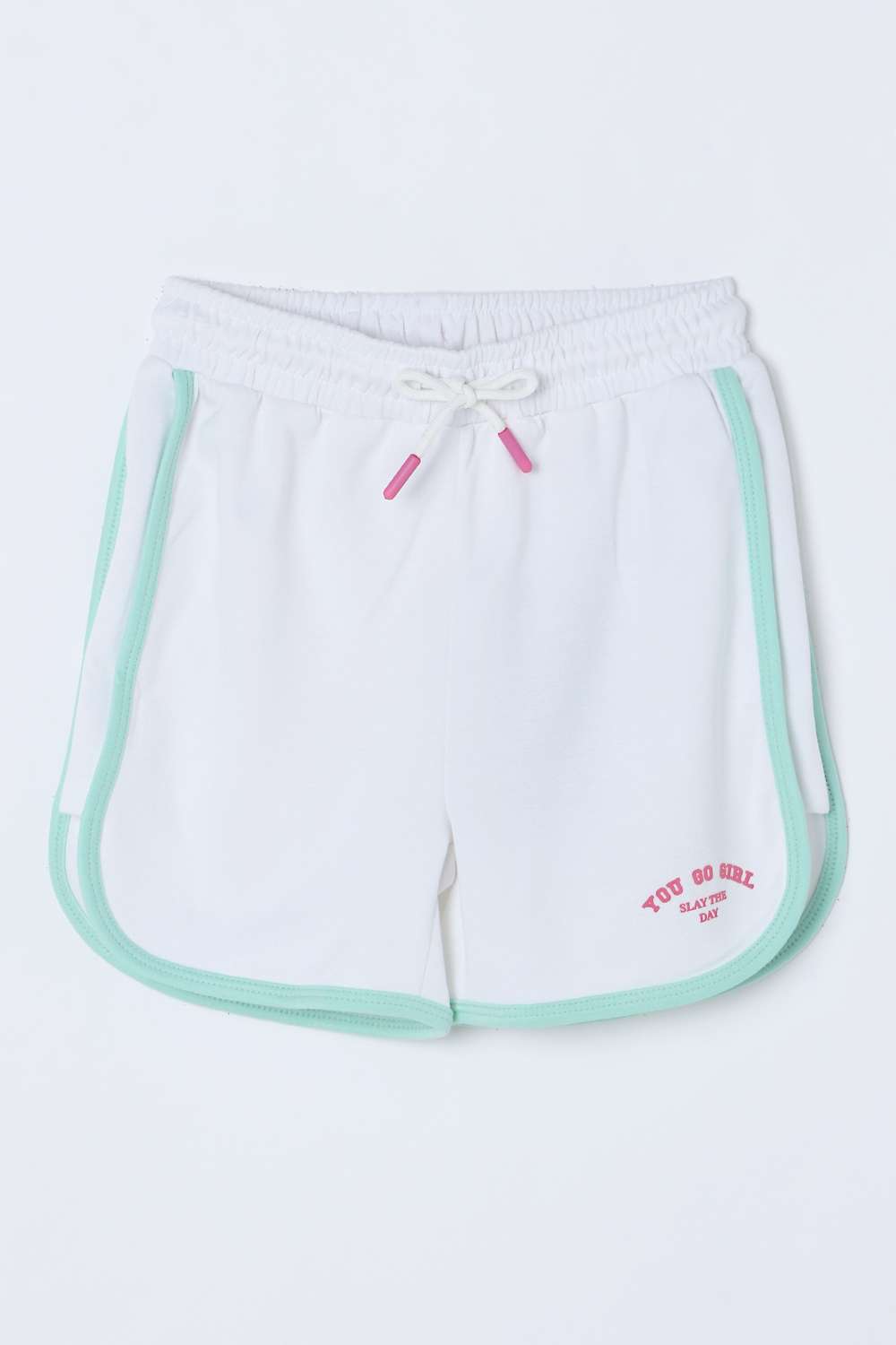 Graphic-Print-Blended-Fabric-Regular-Fit-Girls-Shorts