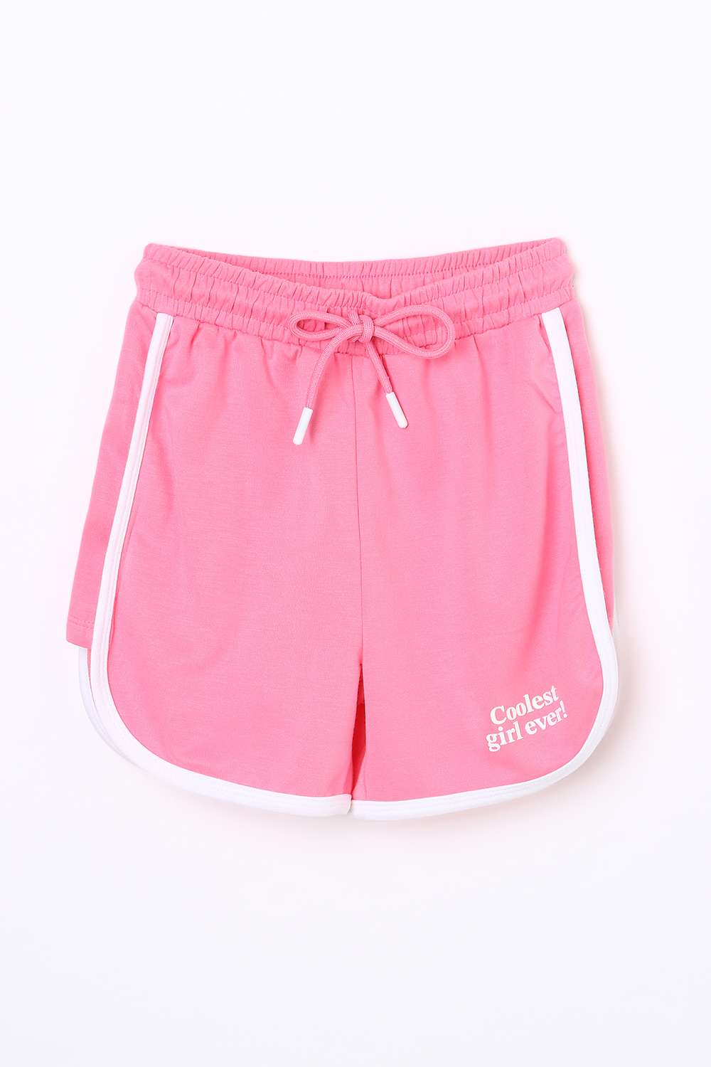 Typographic-Blended-Fabric-Regular-Fit-Girls-Shorts