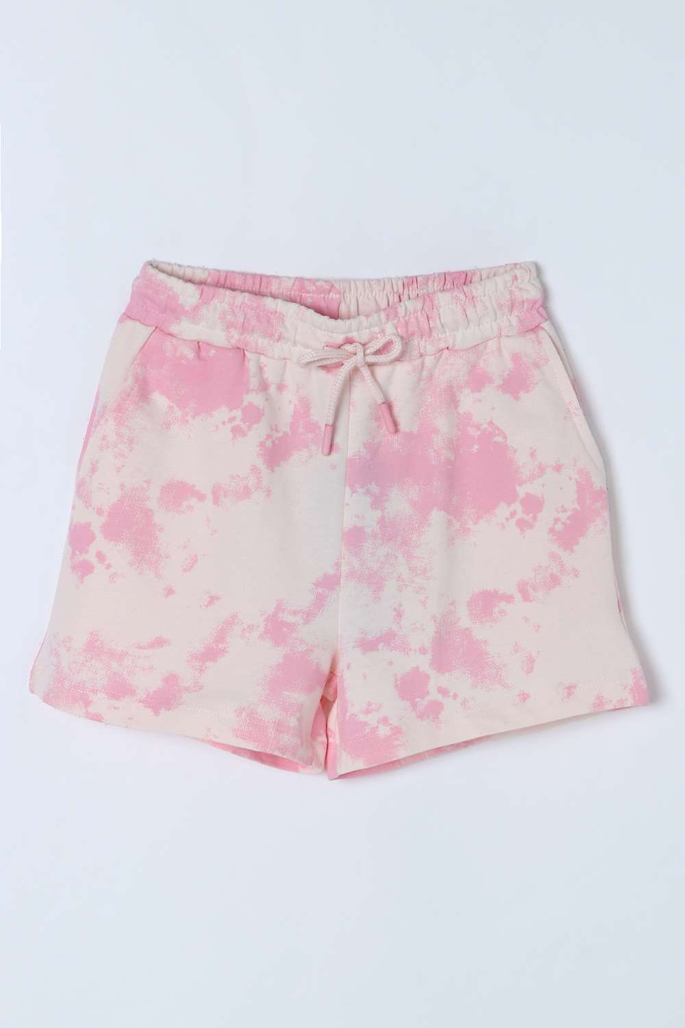 Tie-&-Dye-Cotton-Regular-Fit-Girls-Shorts