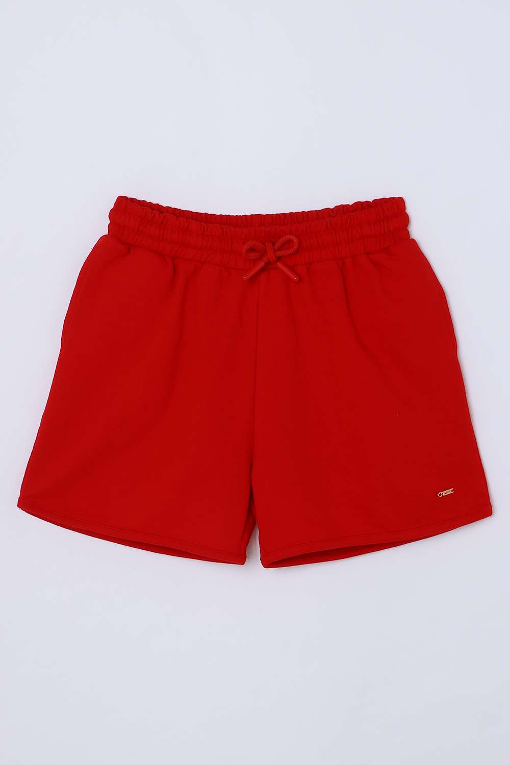Solid-Blended-Fabric-Regular-Fit-Girls-Shorts