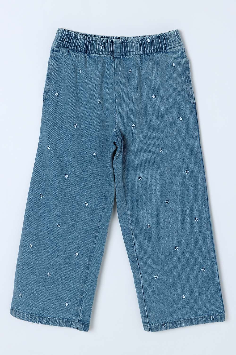 Solid-Blended-Fabric-Regular-Fit-Girls-Jeans