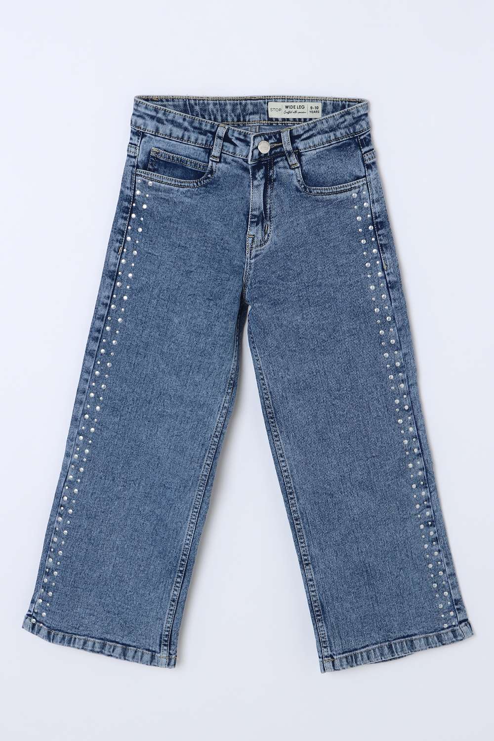 Embellished-Blended-Fabric-Regular-Fit-Girls-Jeans
