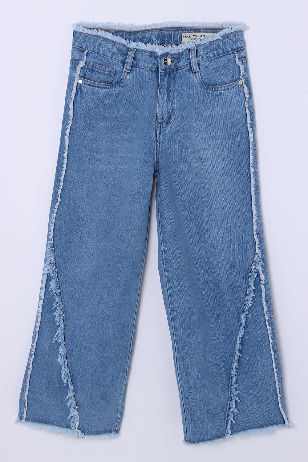 Solid-Blended-Fabric-Regular-Fit-Girls-Jeans